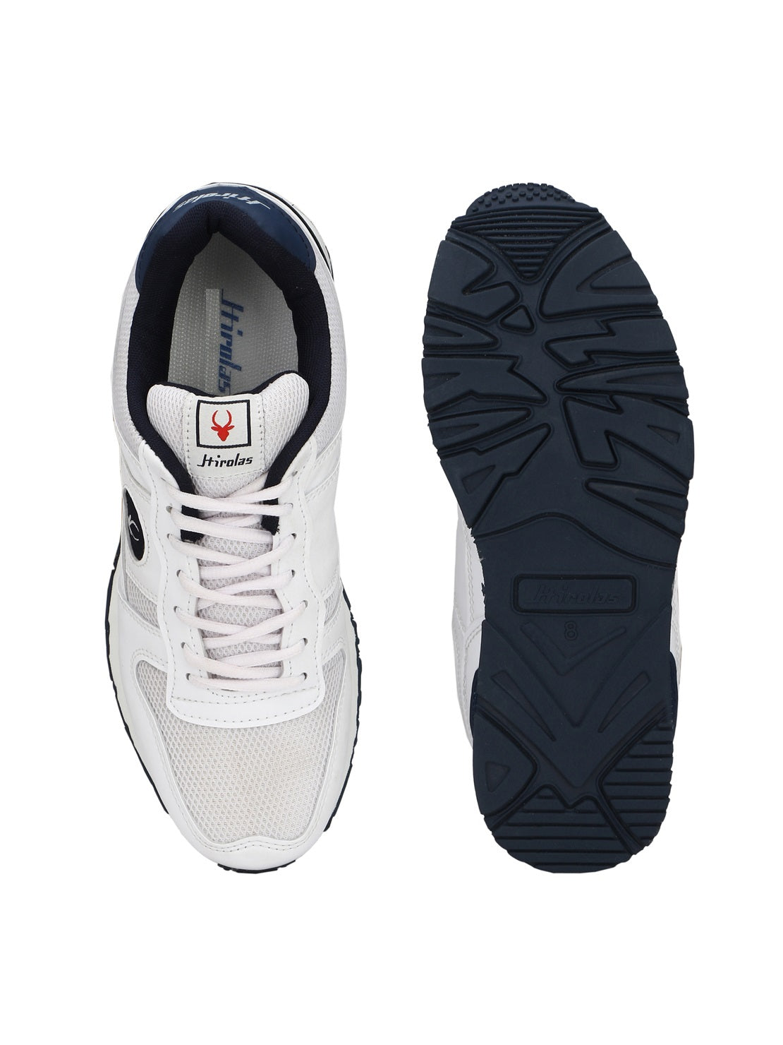 Hirolas® Men's White/Blue Multisports Lace Up Sneaker Sport Shoes (HRL1954WTB)
