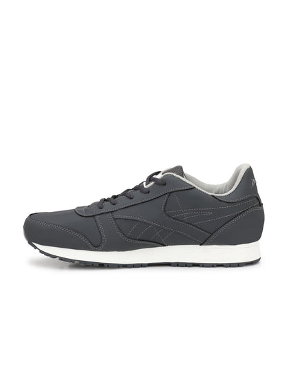 Hirolas® Men's Multisports Shock Absorbing Walking Running Fitness Athletic Training Gym Grey Lace Up Sneaker Sport Shoes (HRL2001G)