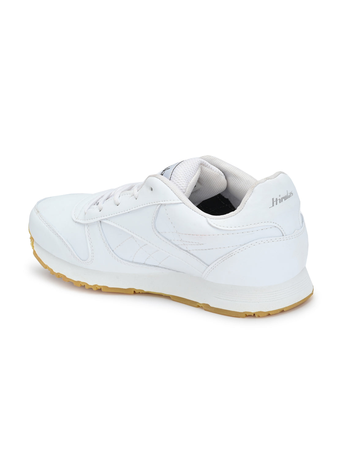 Hirolas® Men's Multisports Shock Absorbing Walking Running Fitness Athletic Training Gym White Lace Up Sneaker Sport Shoes (HRL2001WHN)