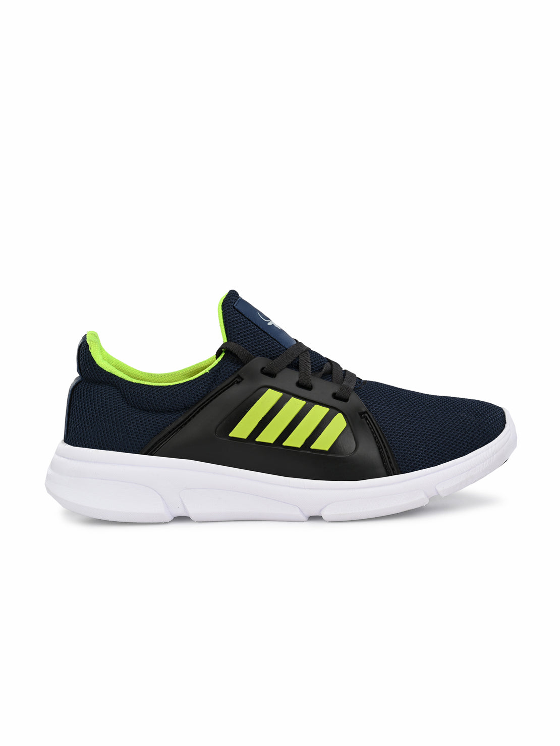 Hirolas® Men's Black/Green Mesh Running/Walking/Gym Lace Up Sneaker Sport Shoes (HRL2003BUG)