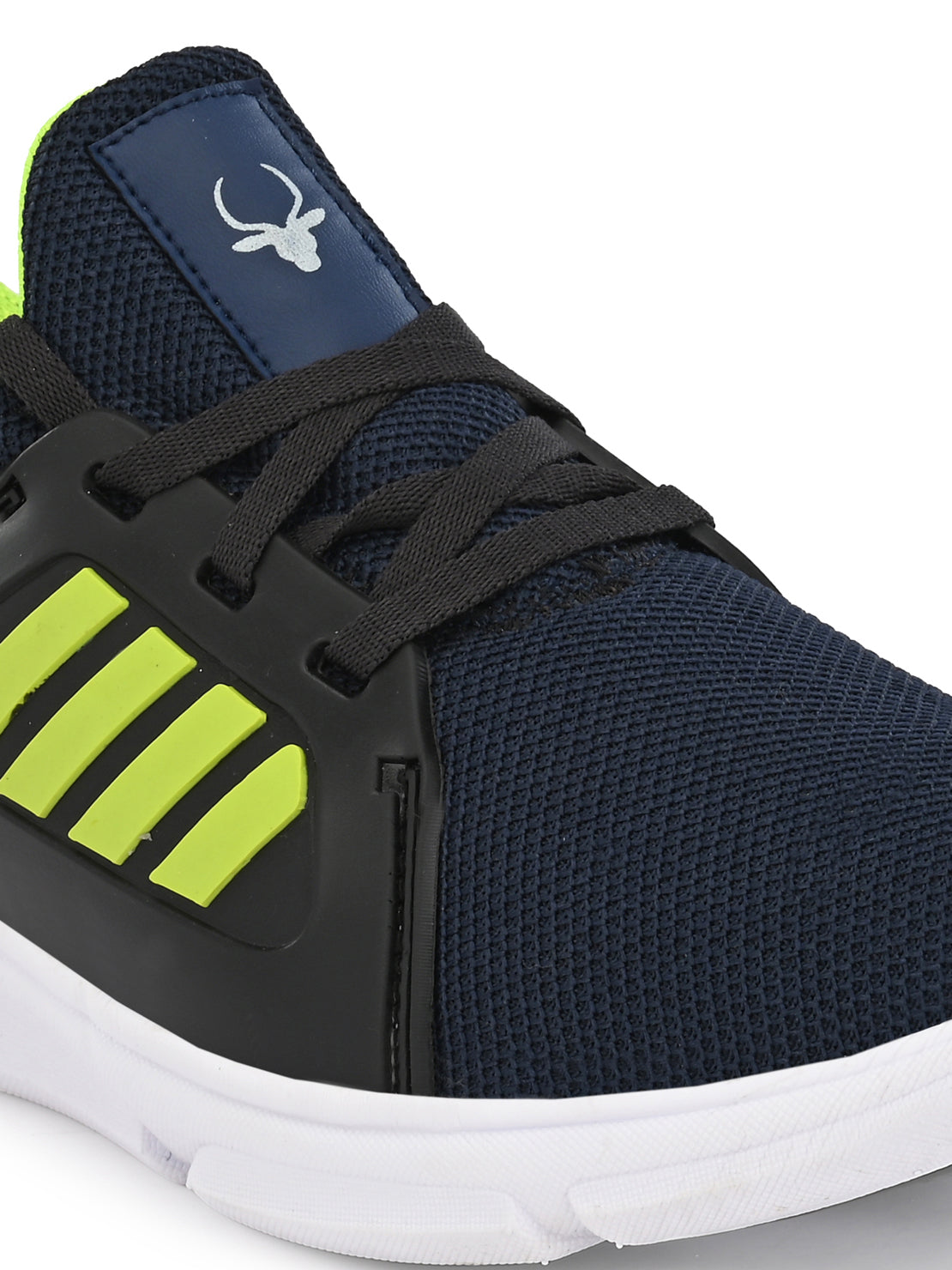 Hirolas® Men's Black/Green Mesh Running/Walking/Gym Lace Up Sport Shoes (HRL2003BUG)
