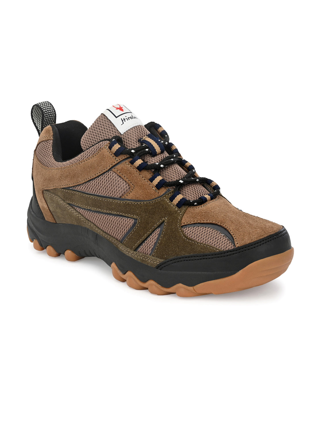 Hirolas® Men's Outdoor Sports Hiking Trekking Tan Lace Up Sport Shoes (HRL2012CHK)