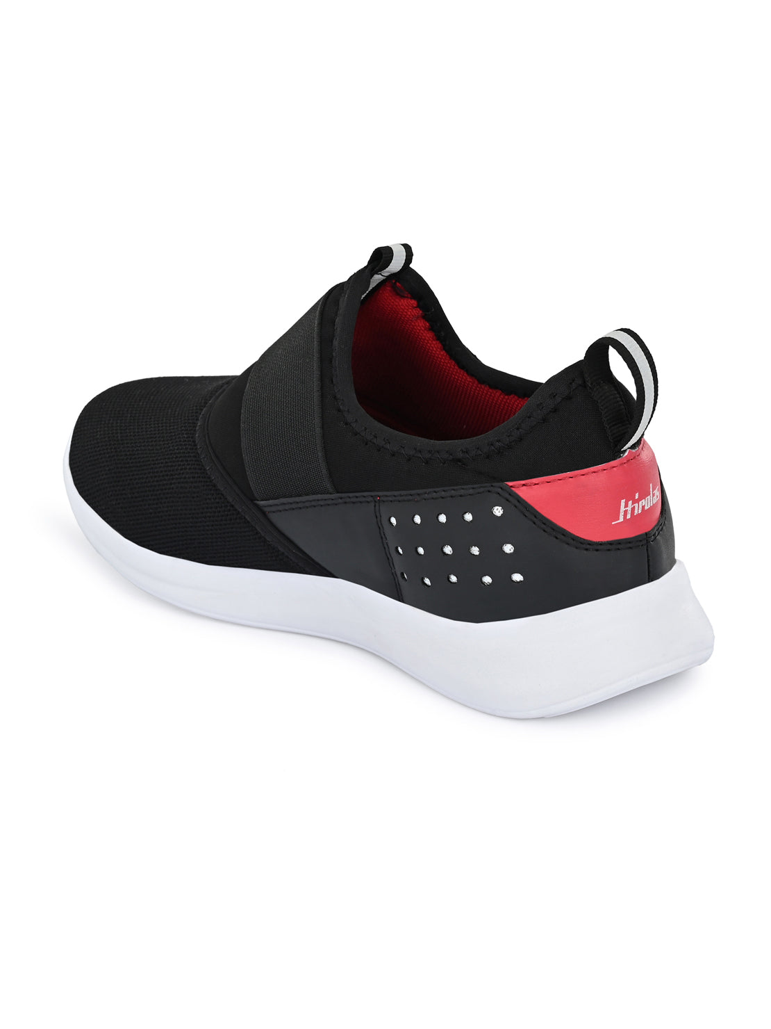Hirolas® Men's Black Mesh Running/Walking/Gym Slip On Sneaker Sport Shoes (HRL2027BLK)