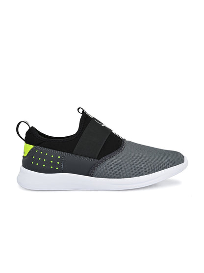 Hirolas® Men's Grey Mesh Running/Walking/Gym Slip On Sneaker Sport Shoes (HRL2027GRY)