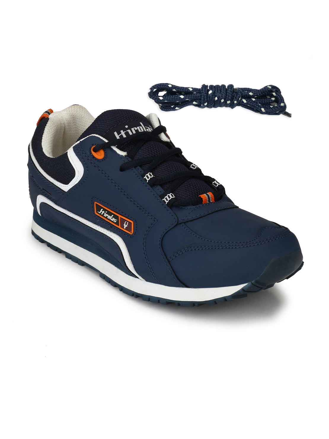 Hirolas® Men's Multisports Shock Absorbing Walking Running Fitness Athletic Training Gym Blue Lace Up Sneaker Sport Shoes (HRL2041B)
