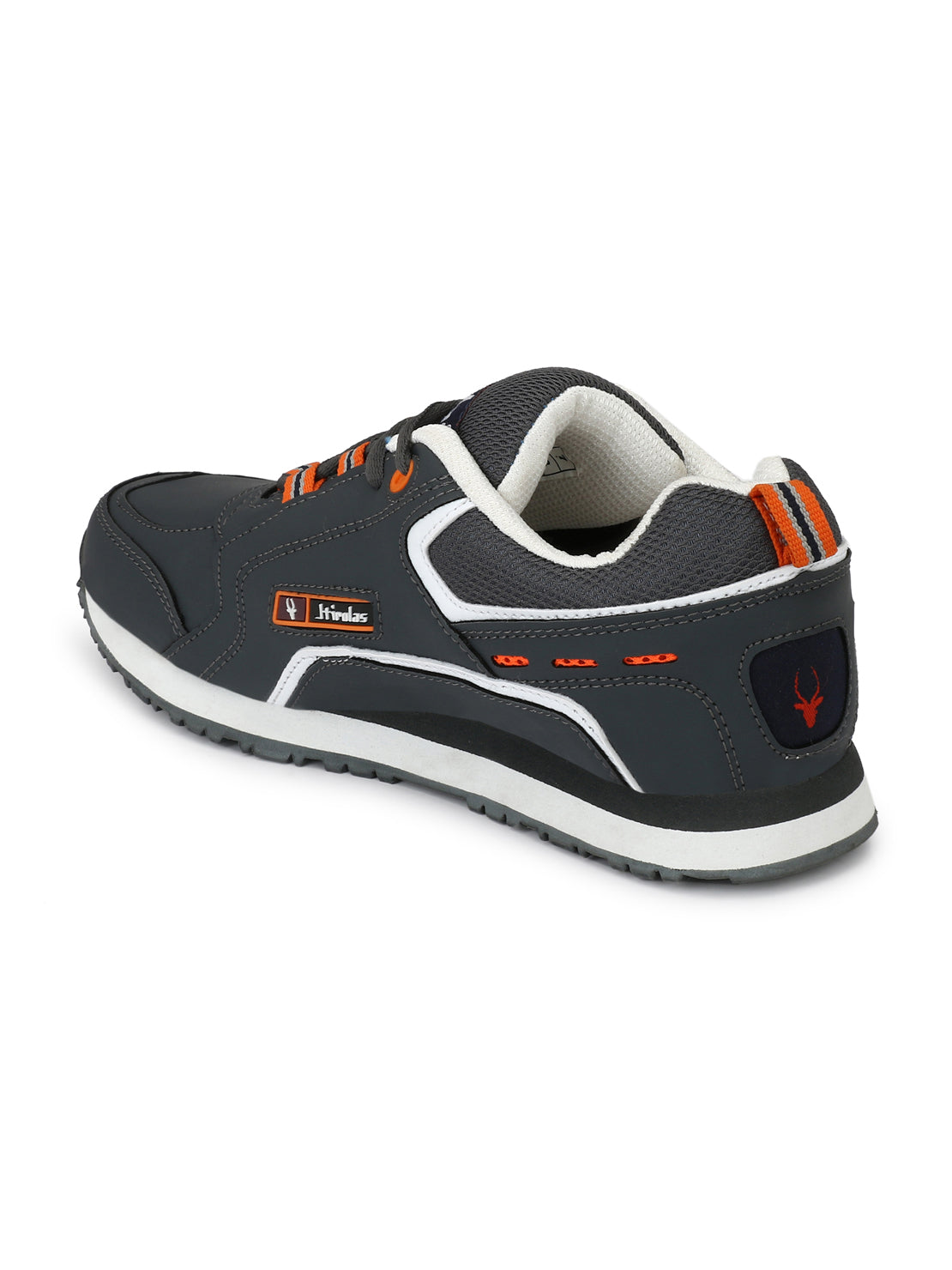 Hirolas® Men's Multisports Shock Absorbing Walking Running Fitness Athletic Training Gym Grey Lace Up Sneaker Sport Shoes (HRL2041G)