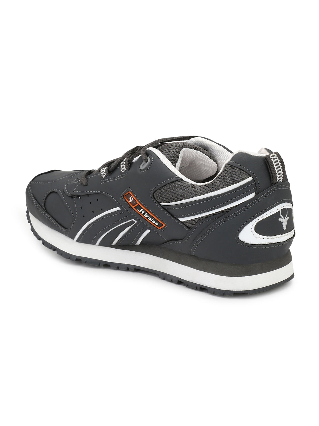Hirolas® Men's Multisports Shock Absorbing Walking Running Fitness Athletic Training Gym Grey Lace Up Sneaker Sport Shoes (HRL2044G)