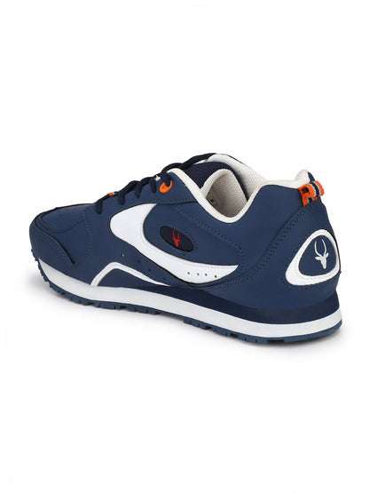Hirolas® Men's Multisports Shock Absorbing Walking Running Fitness Athletic Training Gym Blue Lace Up Sneaker Sport Shoes (HRL2052B)