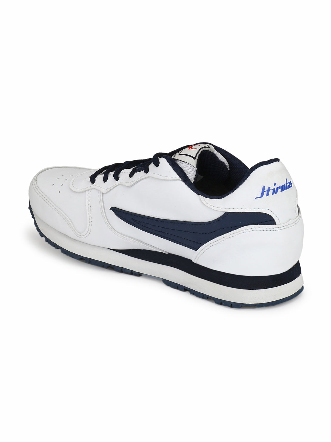Hirolas® Men's Multisports Shock Absorbing Walking Running Fitness Athletic Training Gym White Lace Up Sneaker Sport Shoes (HRL2053WHT)