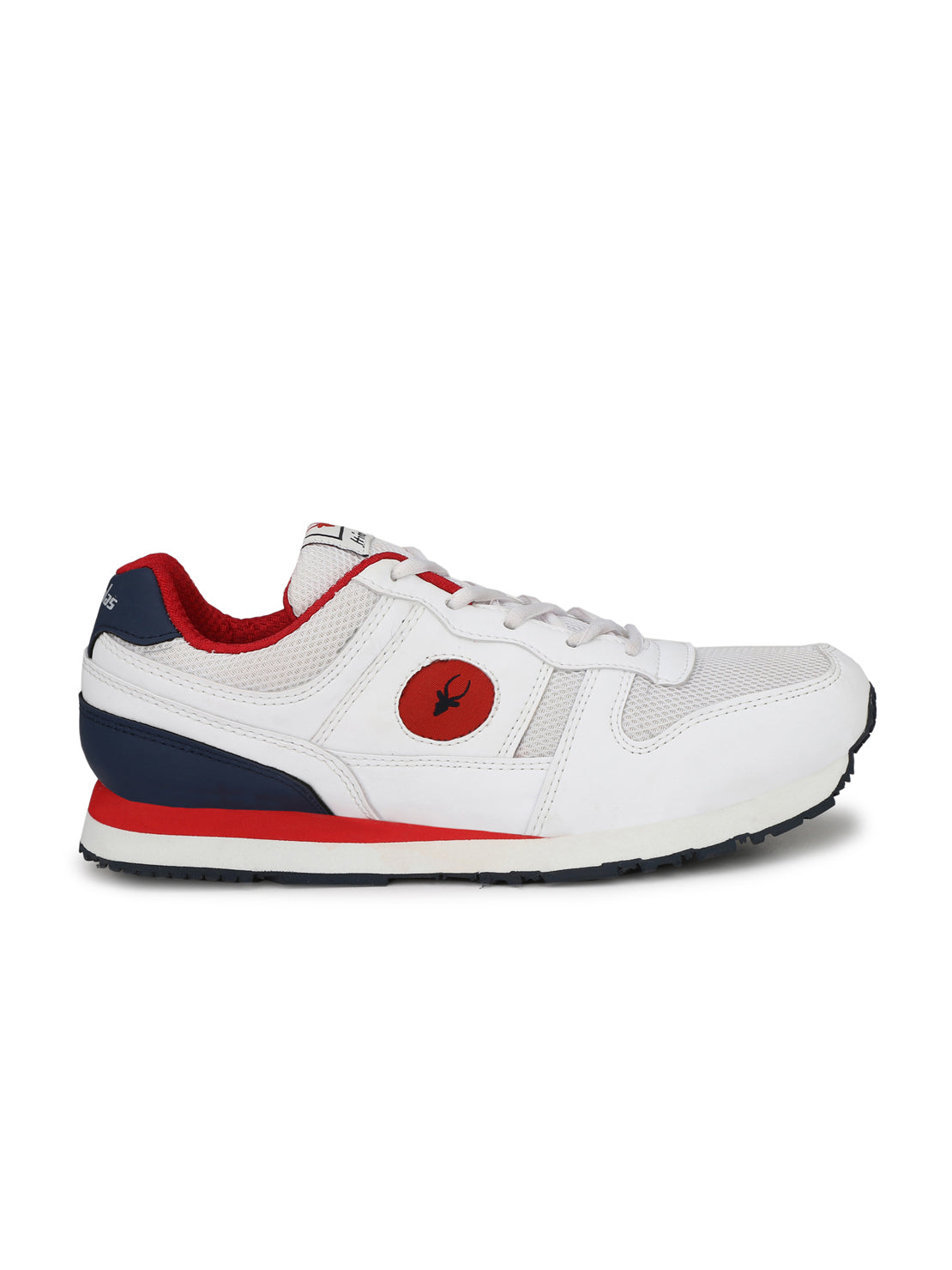 Hirolas® Men's Multisports Shock Absorbing Walking Running Fitness Athletic Training Gym White/Red Lace Up Sneaker Sport Shoes (HRL2054WTR)