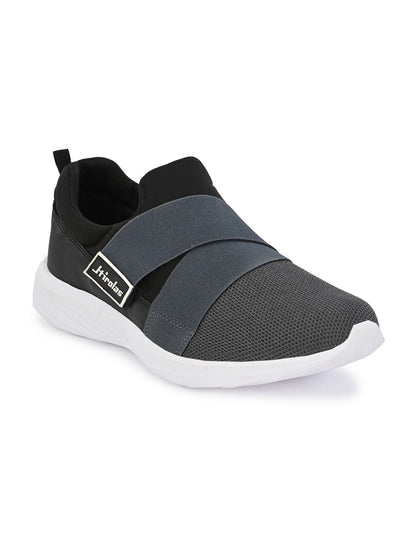 Hirolas® Men's Grey Mesh Running/Walking/Gym Slip On Sneaker Sport Shoes (HRL2058GRY)