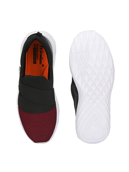 Hirolas® Men's Maroon Mesh Running/Walking/Gym Slip On Sneaker Sport Shoes (HRL2058MRN)