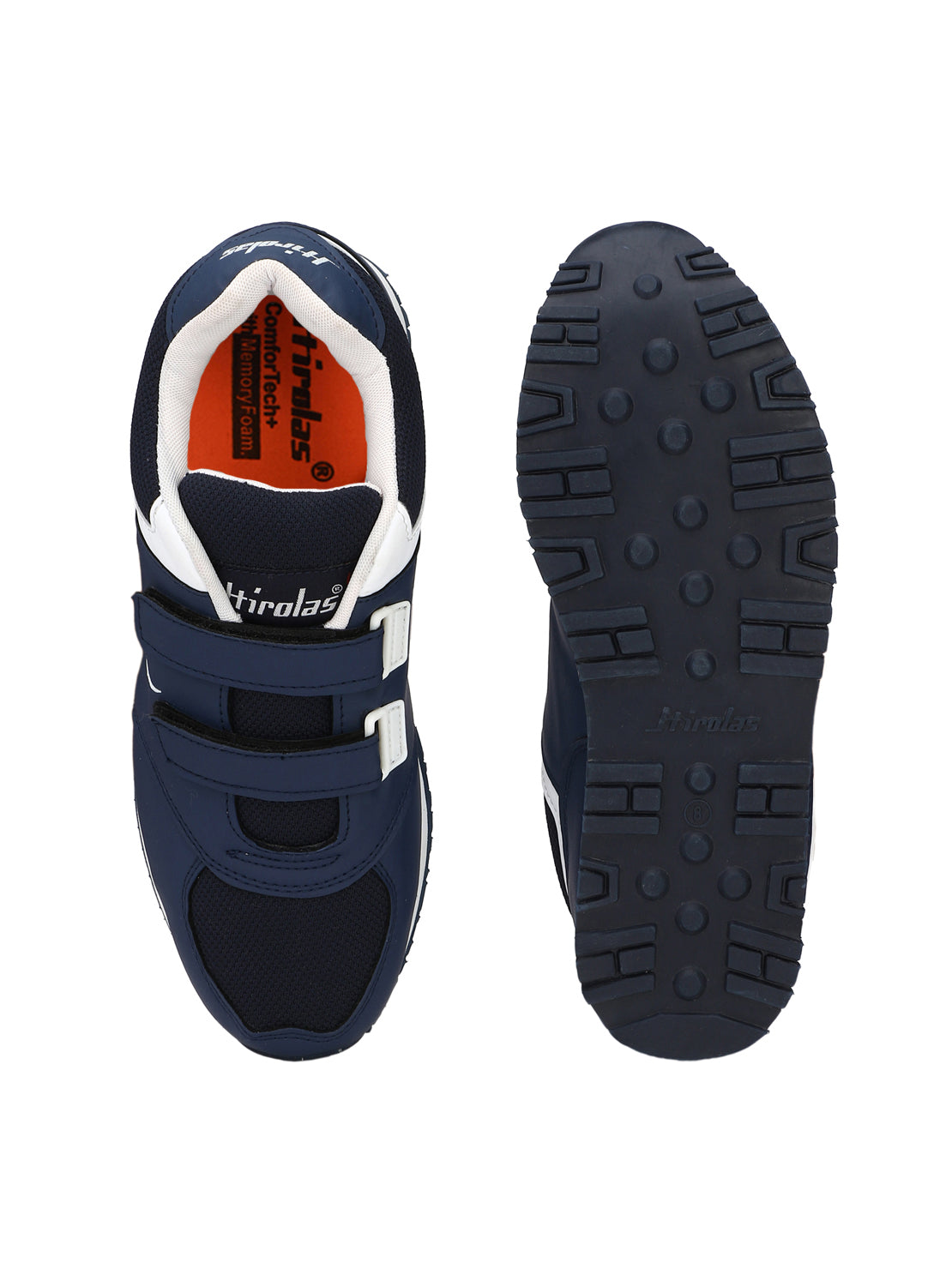 Hirolas® Men's Multisports Shock Absorbing Walking Running Fitness Athletic Training Gym Blue Slip On Sneaker Sport Shoes (HRL2061BLU)