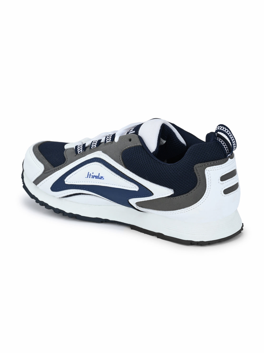 Hirolas® Men's Multisports Shock Absorbing Walking Running Fitness Athletic Training Gym White/Blue Lace Up Sneaker Sport Shoes (HRL2071URO)