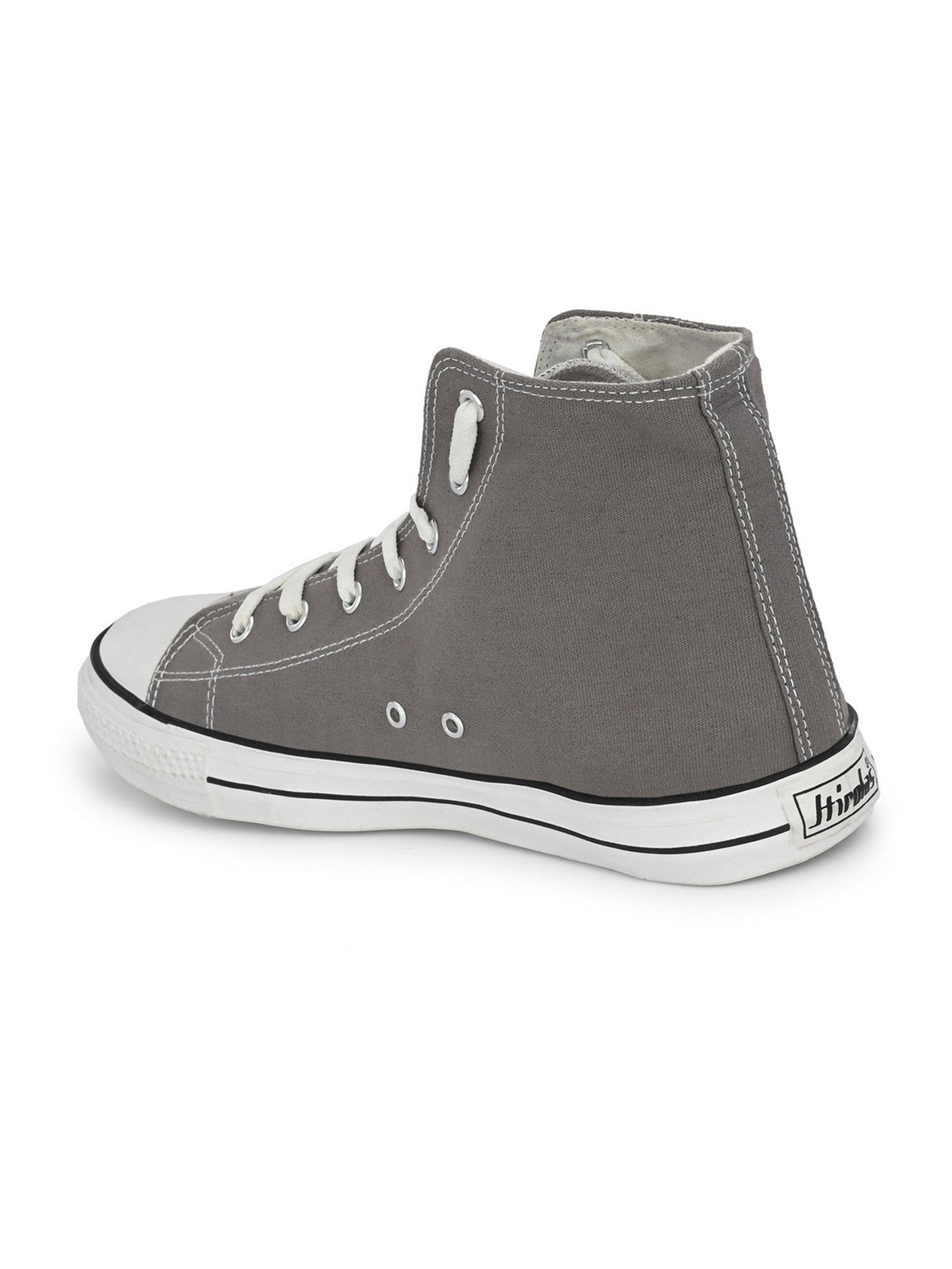 Hirolas® Men's Grey Canvas Vulcansied Skateboard Lace Up Ankle Length Sneaker Shoes (HRL2077GRY)