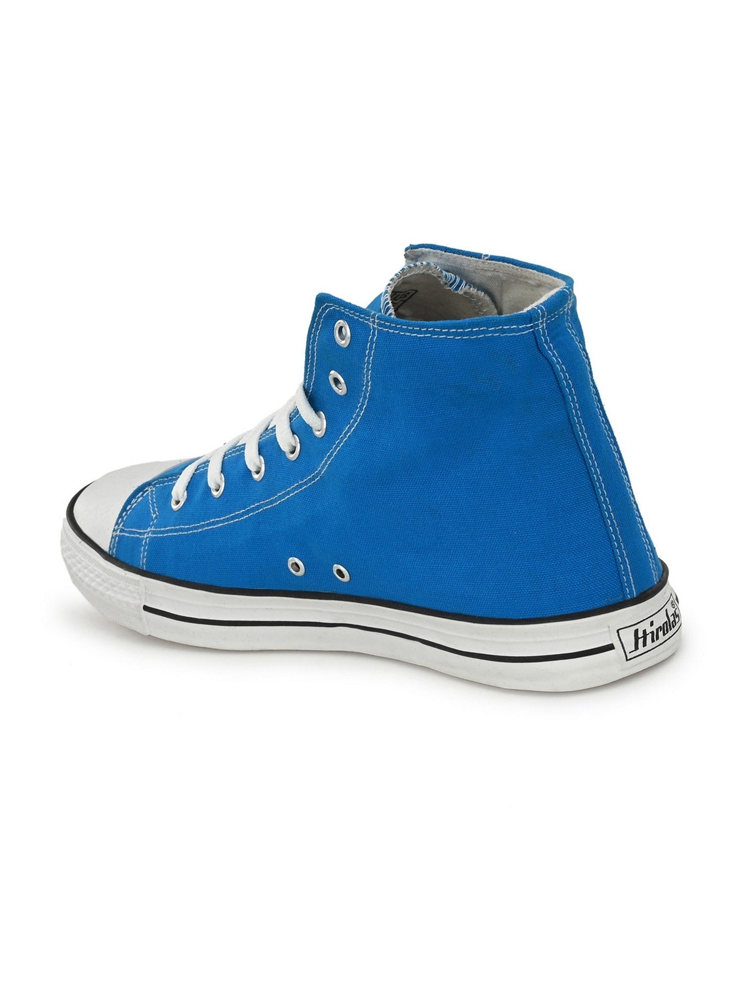 Hirolas® Men's Sky Blue Canvas Vulcansied Skateboard Lace Up Ankle Length Sneaker Shoes (HRL2077SBU)