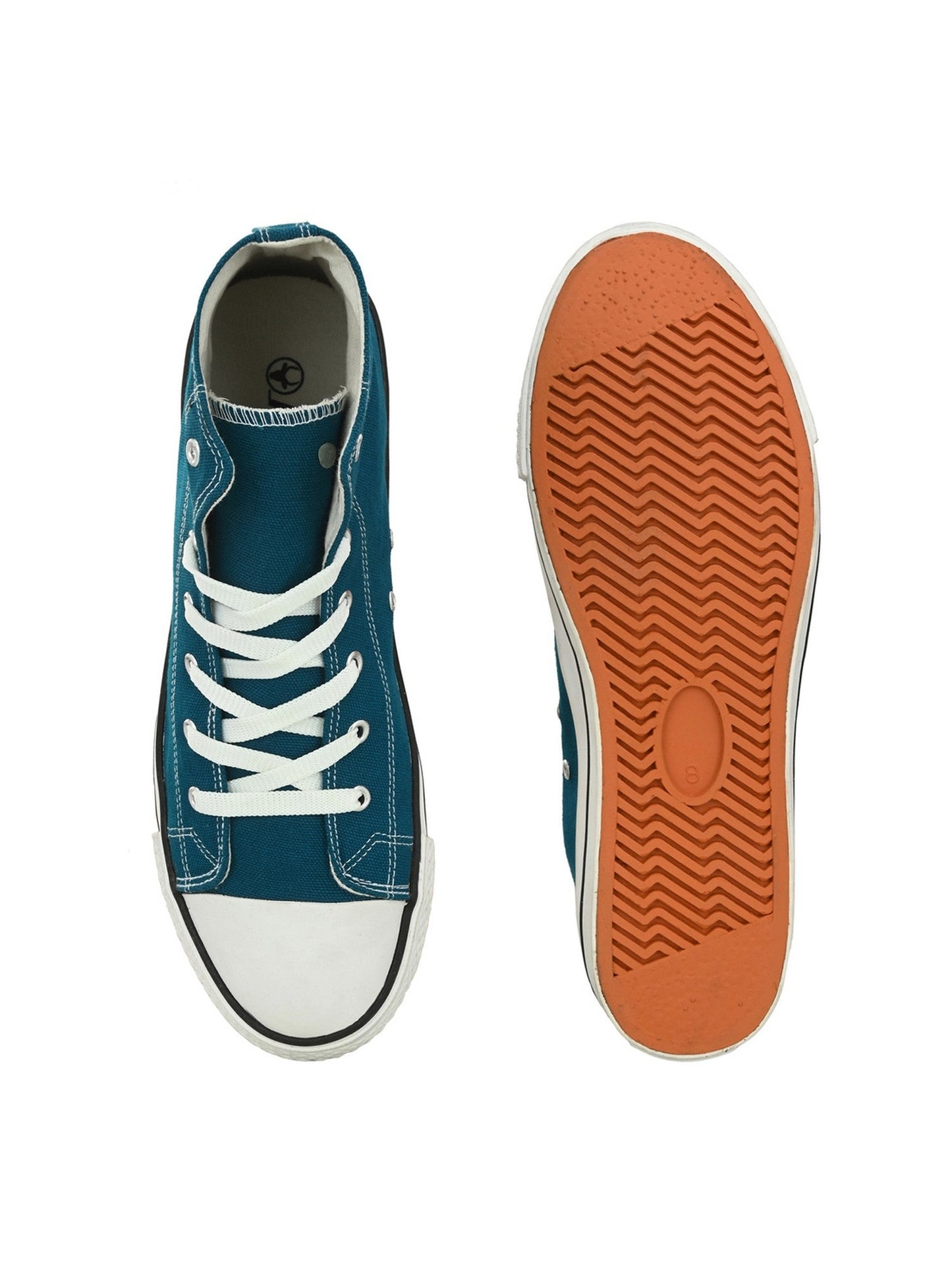 Hirolas® Men's Sea Green Canvas Vulcansied Skateboard Lace Up Ankle Length Sneaker Shoes (HRL2077SGN)