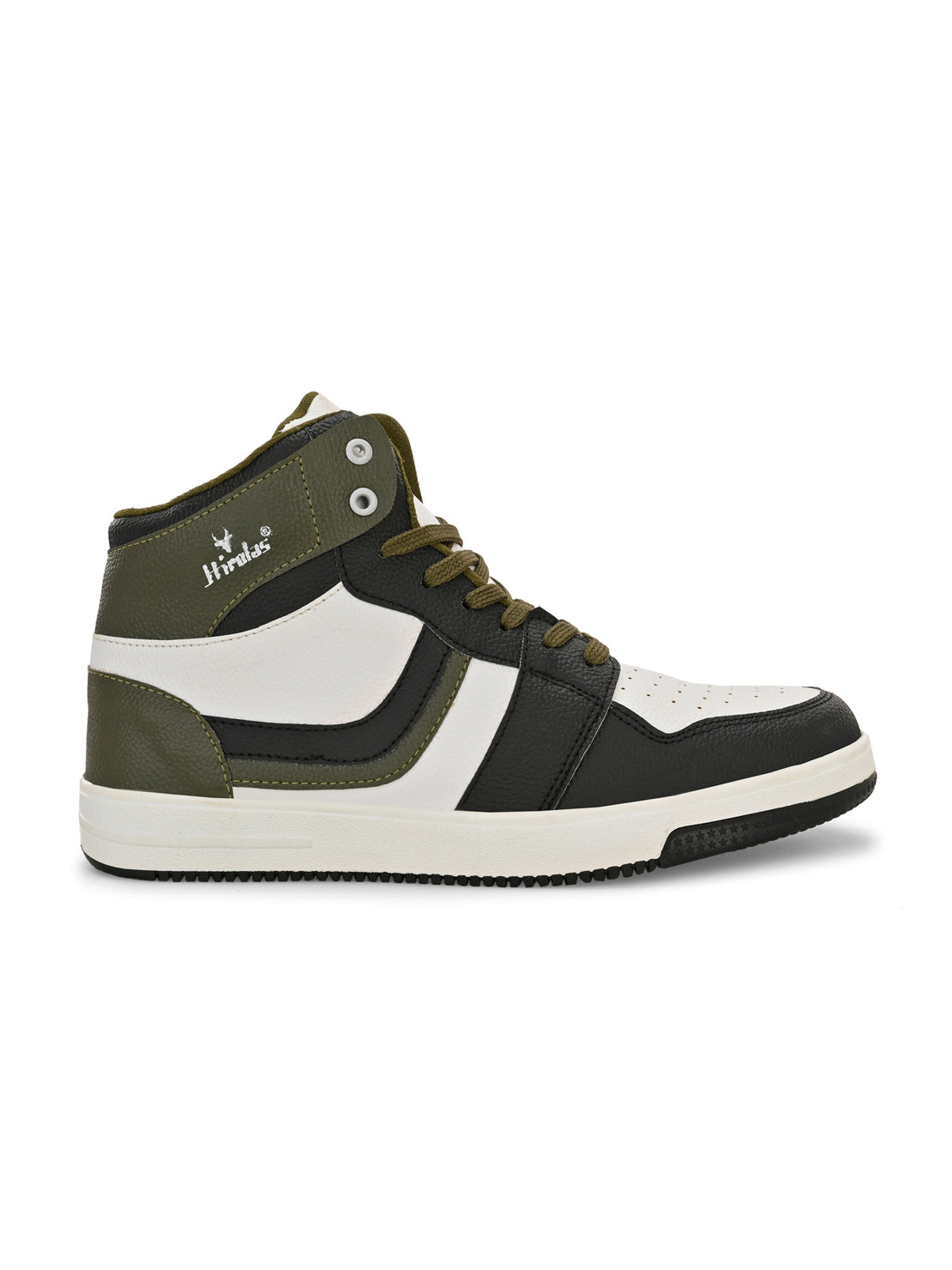 Hirolas® Men's Olive High Top Ankle Lace Up Sneaker Shoes (HRL2079WOG)