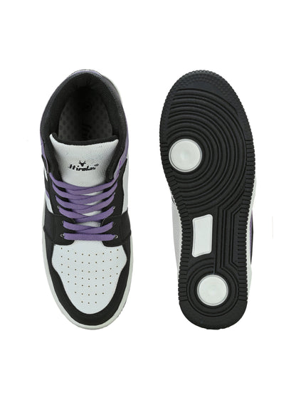 Hirolas® Men's Purple High Top Ankle Lace Up Sneaker Shoes (HRL2079WPL)