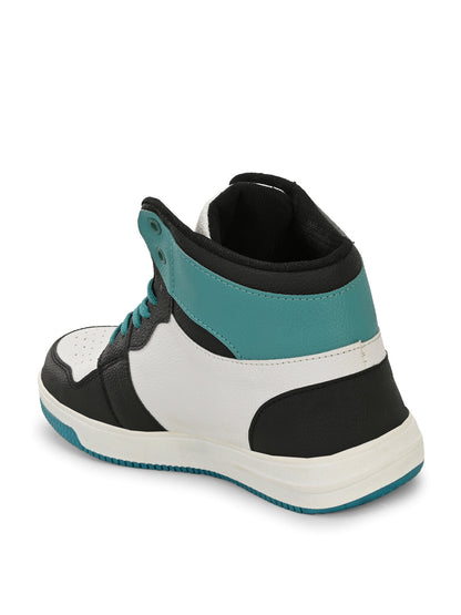 Hirolas® Men's Sea Green High Top Ankle Lace Up Sneaker Shoes (HRL2079WSG)