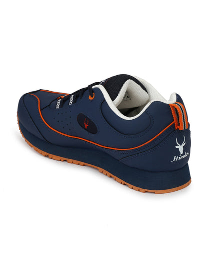 Hirolas® Men's Multisports Shock Absorbing Walking Running Fitness Athletic Training Gym Blue Lace Up Sneaker Sport Shoes (HRL2087B)