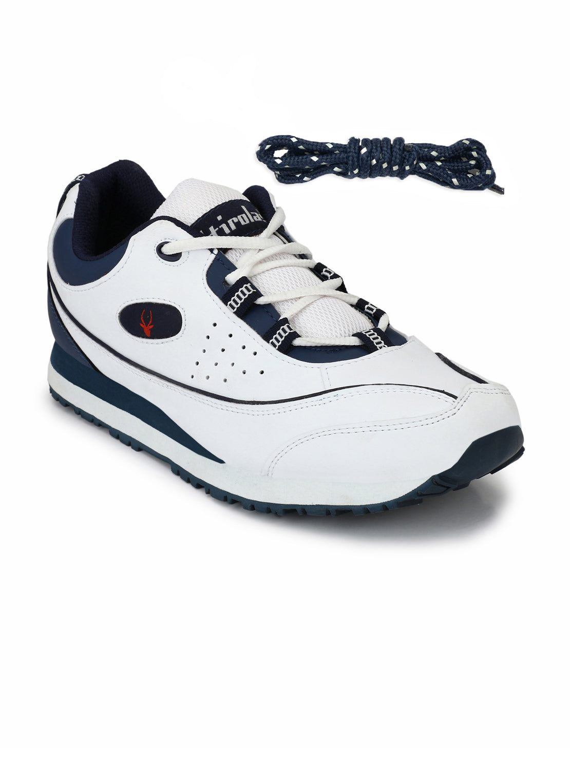 Hirolas® Men's Multisports Shock Absorbing Walking Running Fitness Athletic Training Gym White Lace Up Sneaker Sport Shoes (HRL2087W)