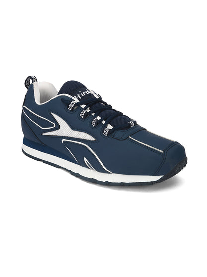 Hirolas® Men's Multisports Shock Absorbing Walking Running Fitness Athletic Training Gym Blue Lace Up Sneaker Sport Shoes (HRL2089BLU)