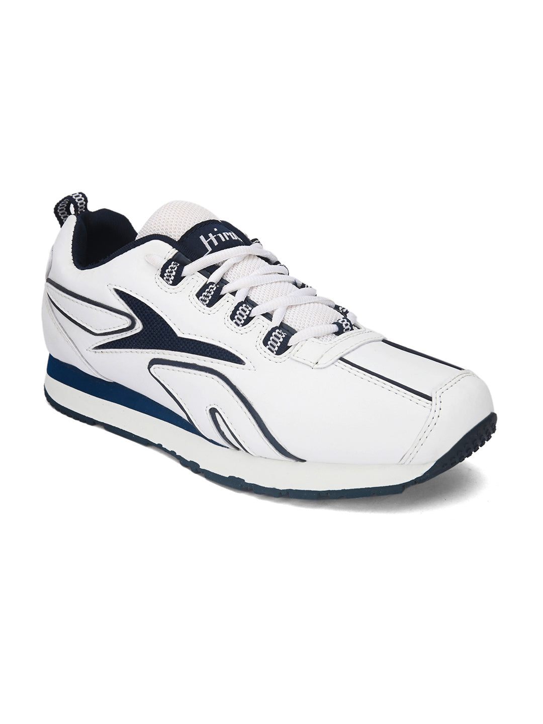 Hirolas® Men's Multisports Shock Absorbing Walking Running Fitness Athletic Training Gym White Lace Up Sneaker Sport Shoes (HRL2089WHT)