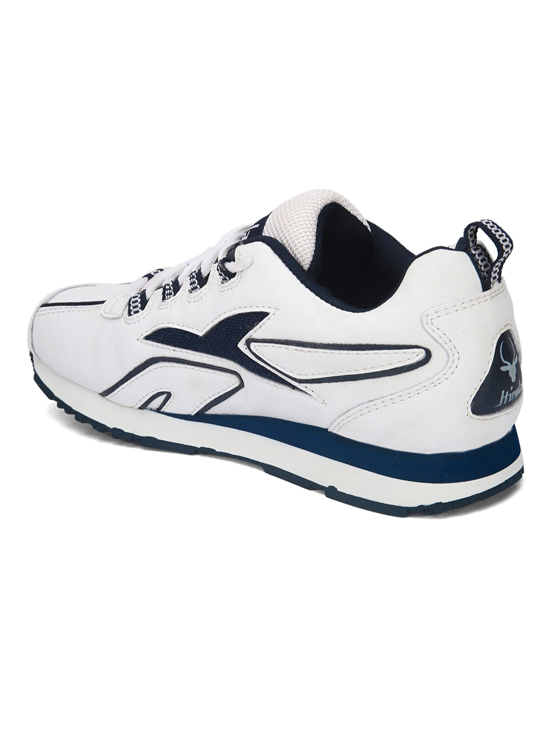 Hirolas® Men's Multisports Shock Absorbing Walking Running Fitness Athletic Training Gym White Lace Up Sneaker Sport Shoes (HRL2089WHT)
