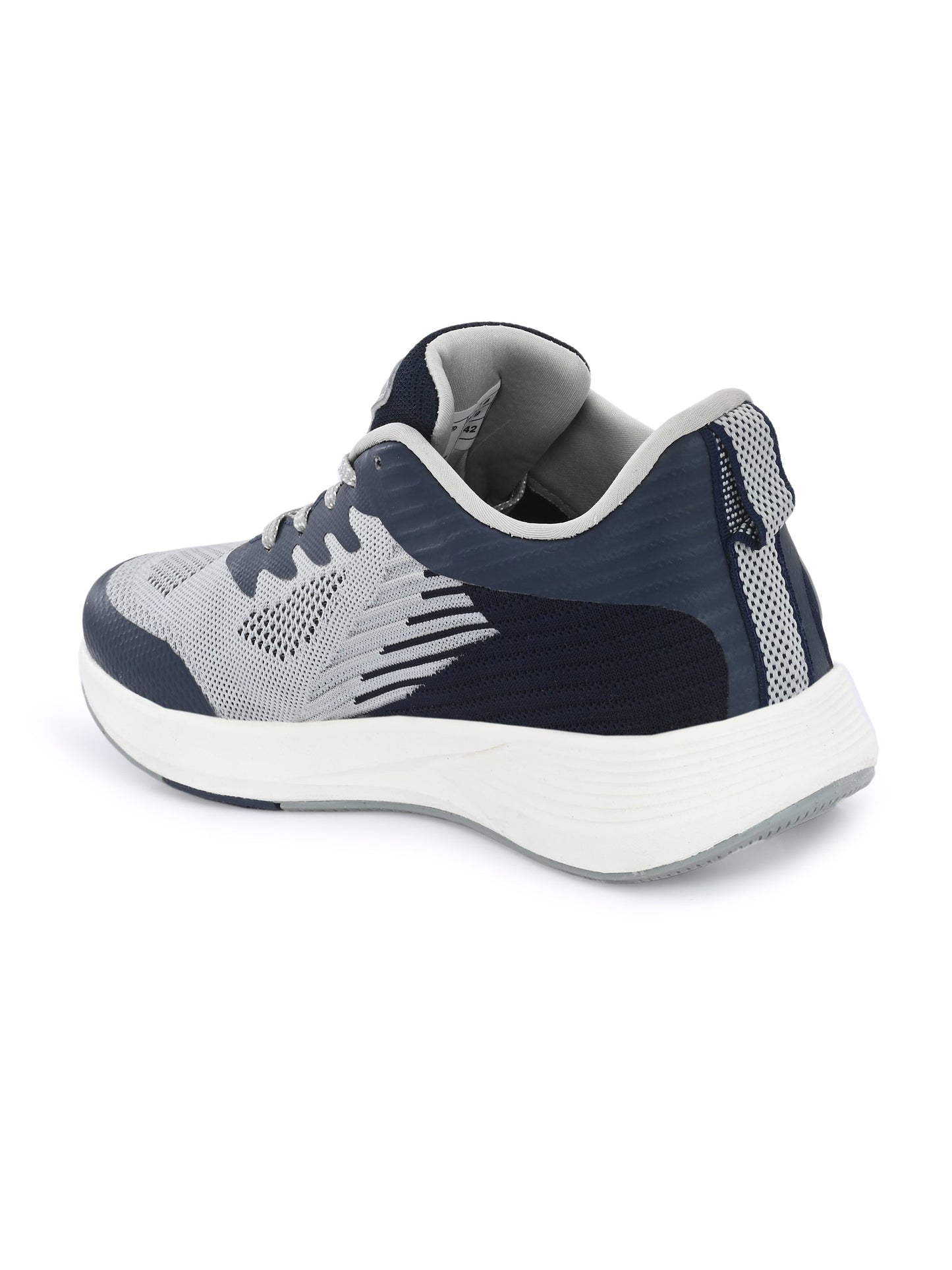 Hirolas® Men's Grey/Blue Elite Shock Absorbing Walking Running Fitness Athletic Training Gym Fashion Sneaker Sport Shoes (HRLMP01GRY)