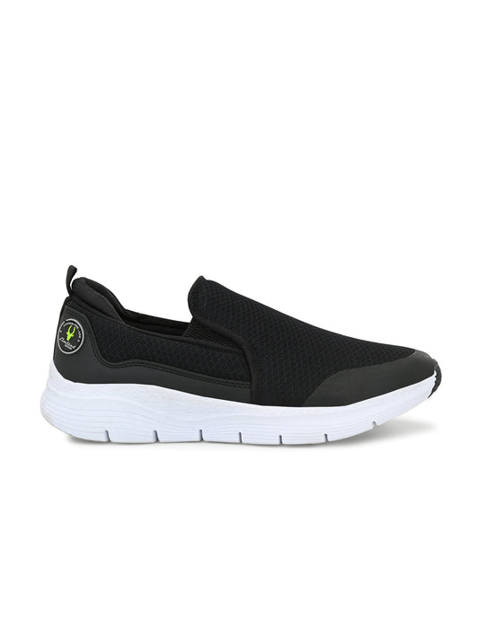 Hirolas Men's Black Elite Shock Absorbing Walking Slip On Sport Shoes  (HRLMP02BLK)