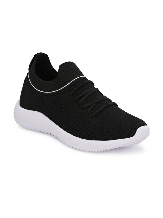 Hirolas® Women Black Casual Running Walking Jogging Gym comfortable Athletic Lace-Up Sports_Shoes (HRLWF01BLK)