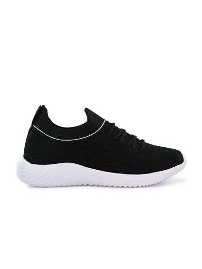 Hirolas® Women Black Casual Running Walking Jogging Gym comfortable Athletic Lace-Up Sports_Shoes (HRLWF01BLK)