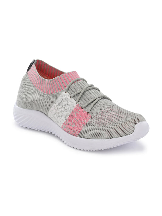 Hirolas® Women Grey Casual Running Walking Jogging Gym comfortable Athletic Lace-Up Sports_Shoes (HRLWF03GRY)