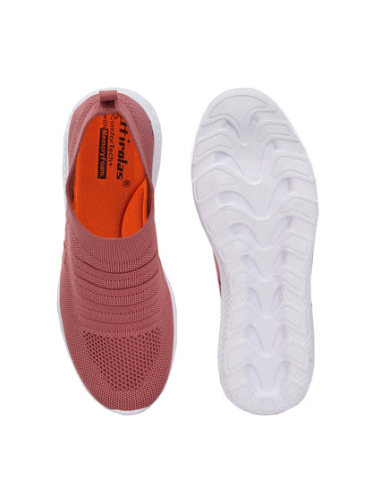 Hirolas® Women Pink Casual Running Walking Jogging Gym comfortable Athletic Lace-Up Sports_Shoes (HRLWF04PNK)