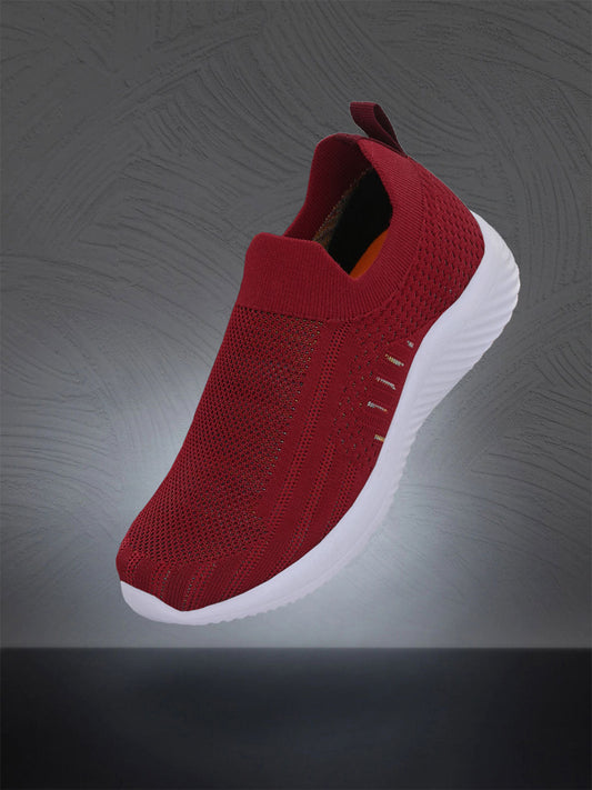 Hirolas® Women Maroon Casual Running Walking Jogging Gym comfortable Athletic Slip-On Sports_Shoes (HRLWF05MRN)