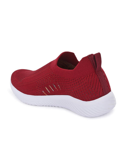 Hirolas® Women Maroon Casual Running Walking Jogging Gym comfortable Athletic Slip-On Sports_Shoes (HRLWF05MRN)