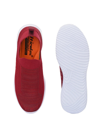 Hirolas® Women Maroon Casual Running Walking Jogging Gym comfortable Athletic Slip-On Sports_Shoes (HRLWF05MRN)