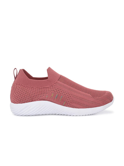 Hirolas® Women Pink Casual Running Walking Jogging Gym comfortable Athletic Slip-On Sports_Shoes (HRLWF05PNK)