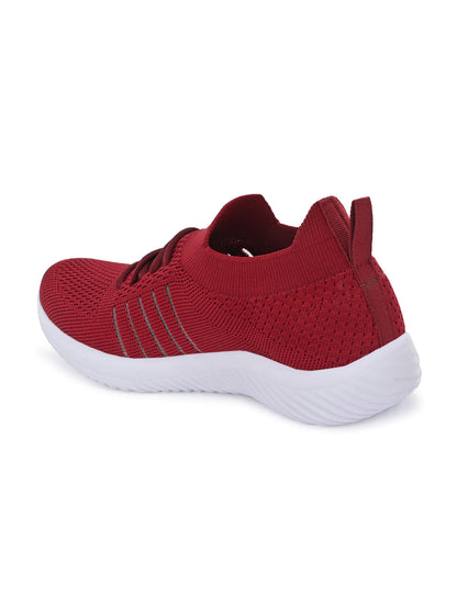 Hirolas® Women Maroon Casual Running Walking Jogging Gym comfortable Athletic Lace-Up Sports_Shoes (HRLWF06MRN)