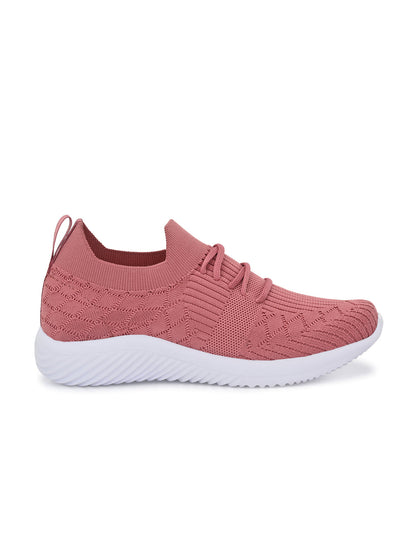 Hirolas® Women Pink Casual Running Walking Jogging Gym comfortable Athletic Lace-Up Sports_Shoes (HRLWF07PNK)