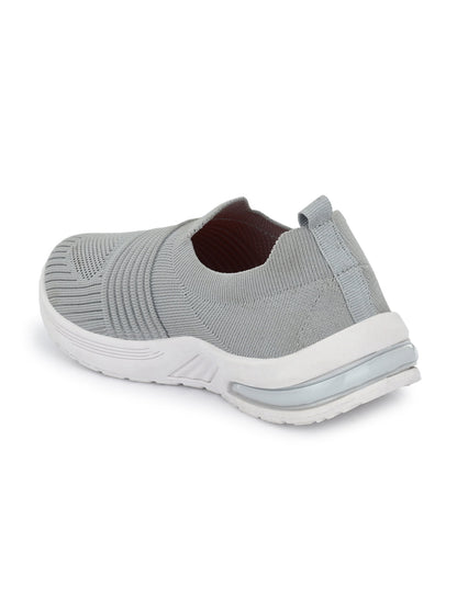 Hirolas® Women Grey Casual Running Walking Jogging Gym comfortable Athletic Slip-On Sports_Shoes (HRLWF09GRY)