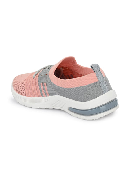 Hirolas® Women Pink Casual Running Walking Jogging Gym comfortable Athletic Lace-Up Sports_Shoes (HRLWF10PNK)