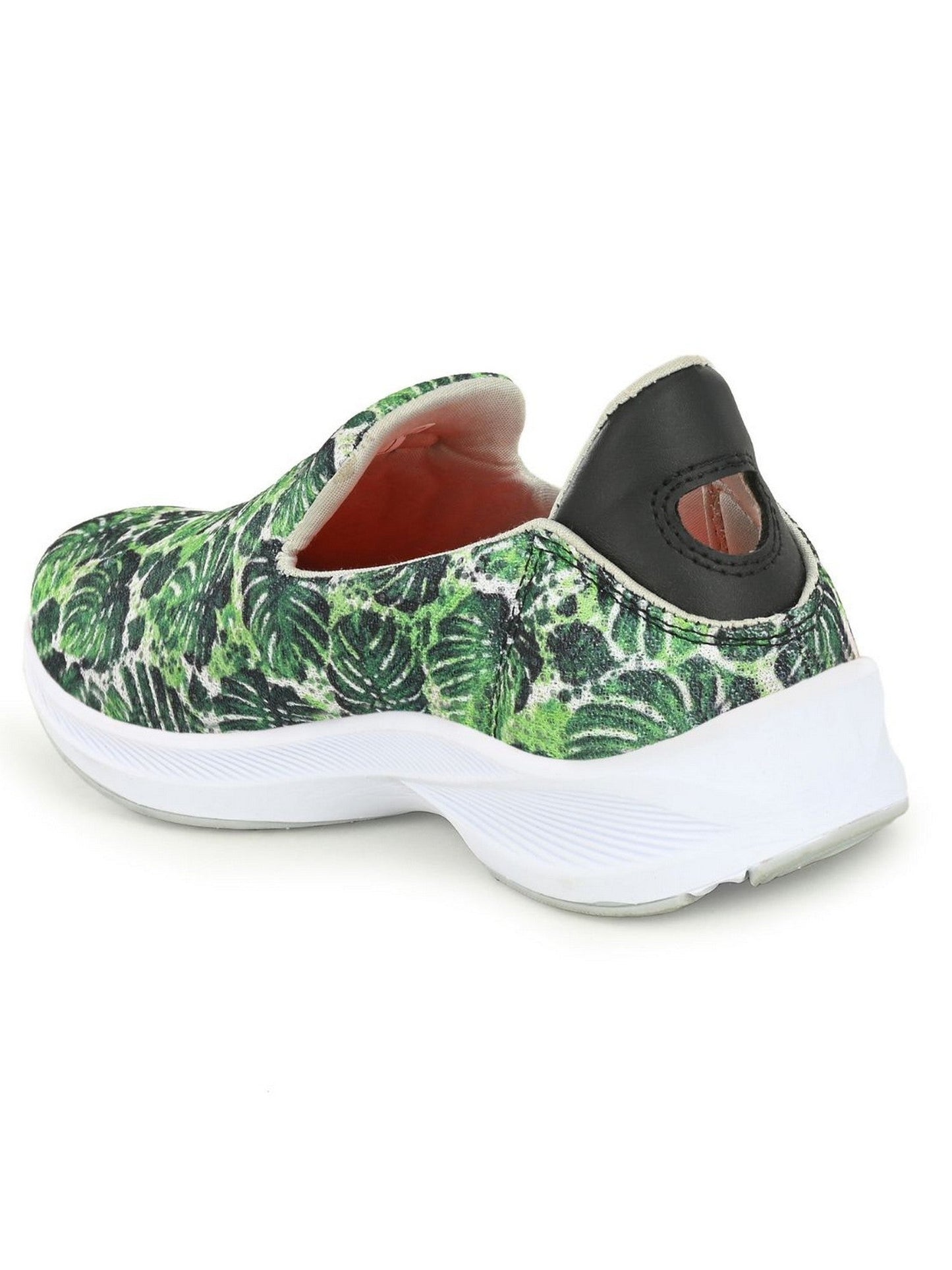 Hirolas® Women Printed Green Mesh Fitness Slip-On Walking Sports_Shoes (HRLWF11GRN)
