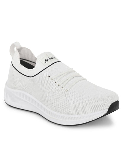 Hirolas® Women White Casual Running Walking Jogging Gym comfortable Athletic Lace-Up Sports_Shoes (HRLWF14WHT)