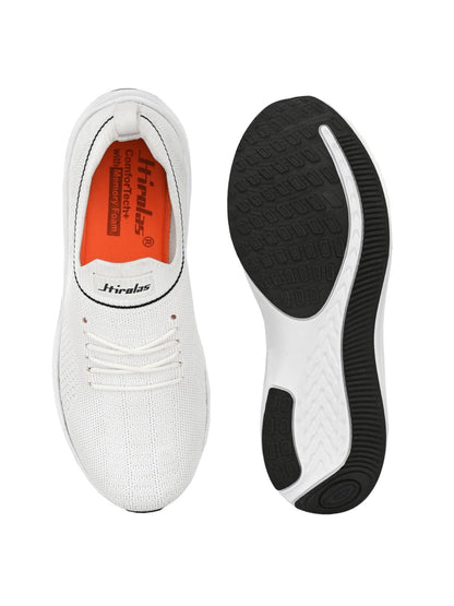 Hirolas® Women White Casual Running Walking Jogging Gym comfortable Athletic Lace-Up Sports_Shoes (HRLWF14WHT)