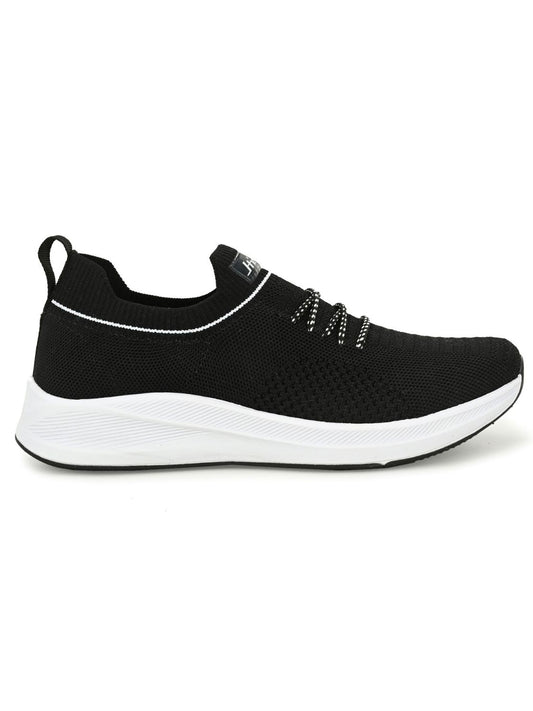 Hirolas Women's Black Casual Running Walking Jogging Gym comfortable Athletic Lace-Up Sports Shoes (HRLWF15BLK)