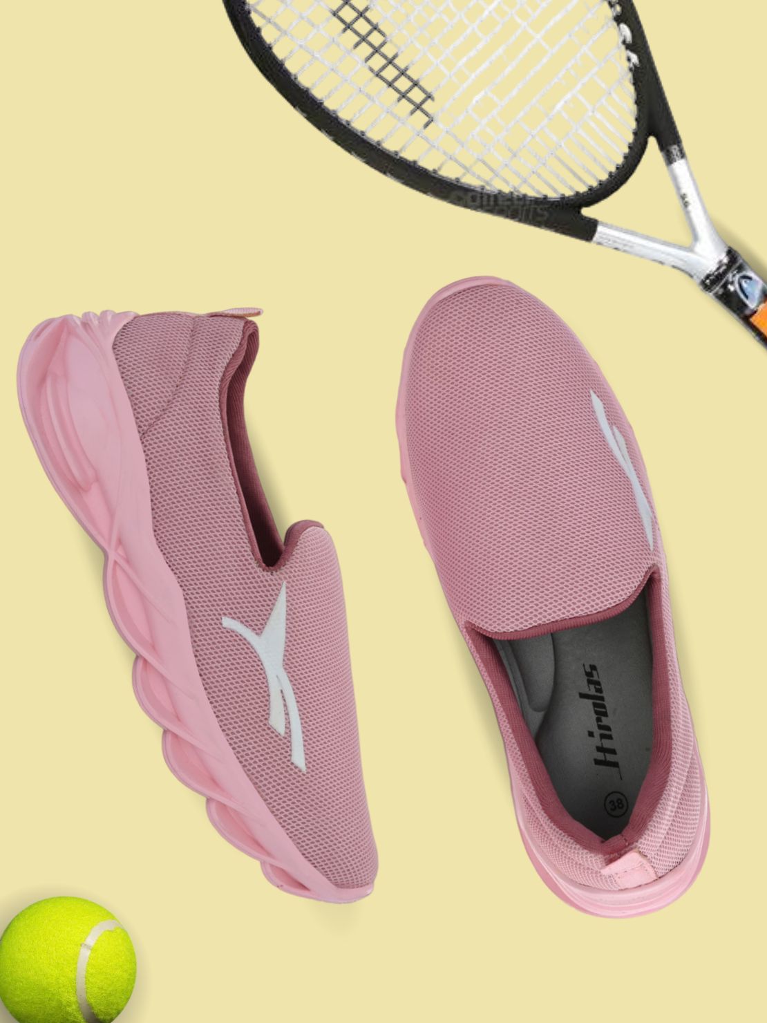 Hirolas® Women Pink Comfort Slip-On Walking Sports_Shoes (HRLWF16PNK)