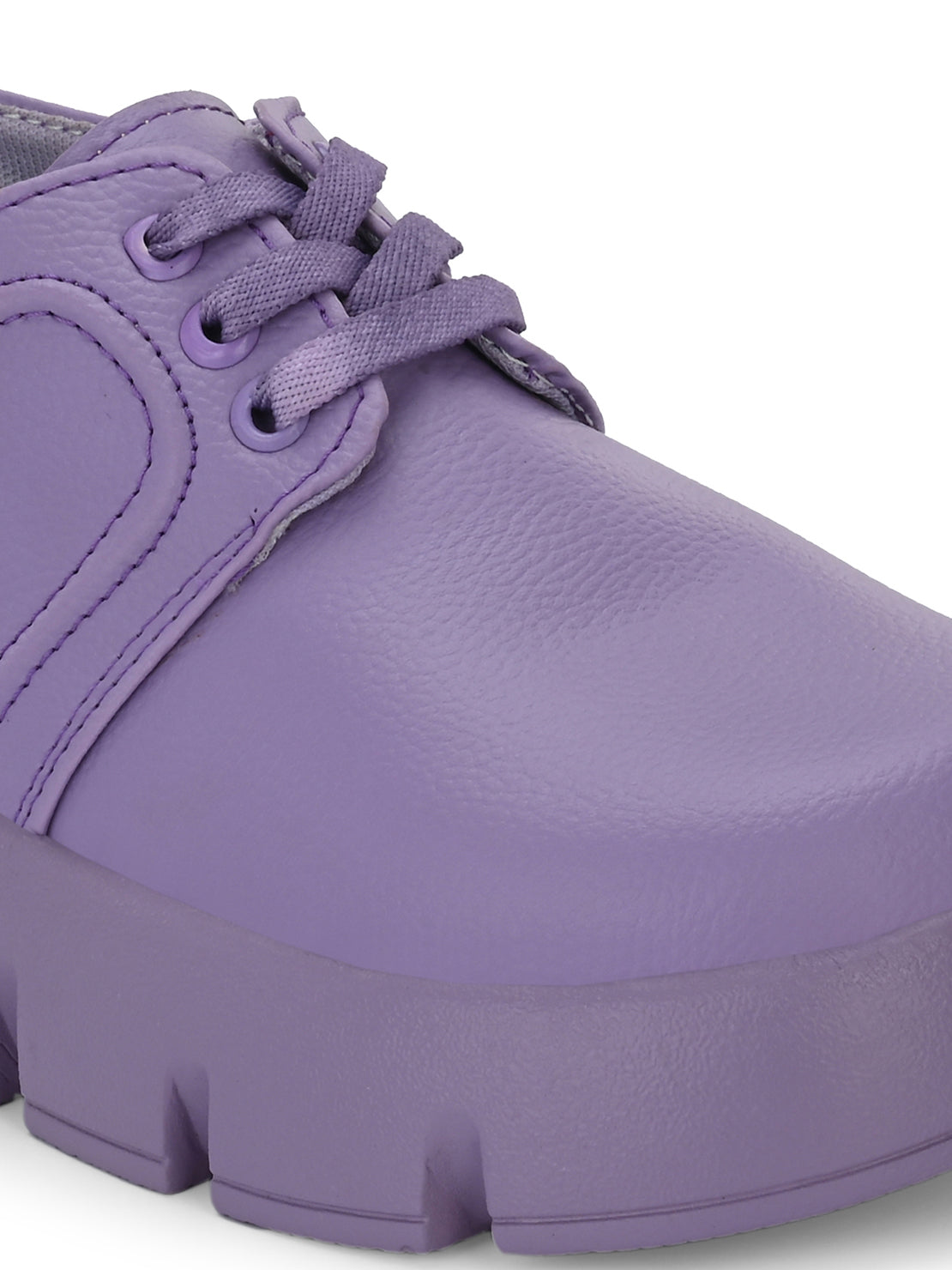 Hirolas® Women's Purple Chunky Casual Lace-Up Sneaker_Shoes (HRLWF17PPL)