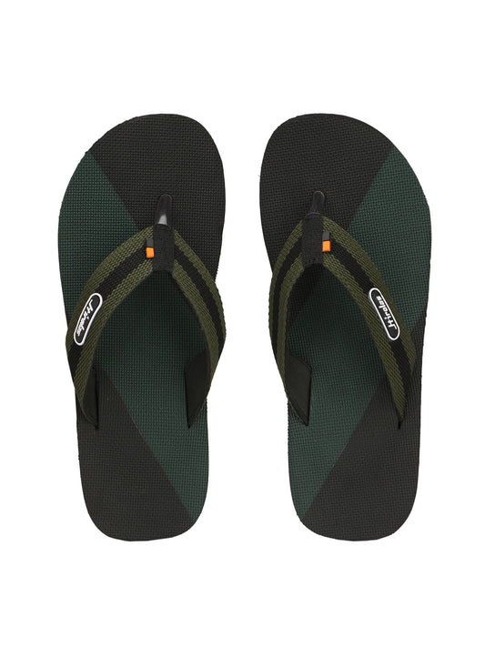 Hirolas® Men's Black Fabrication Flip-Flops (HROFF02BLG)